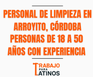 Personal de limpieza en Arroyito, Córdoba