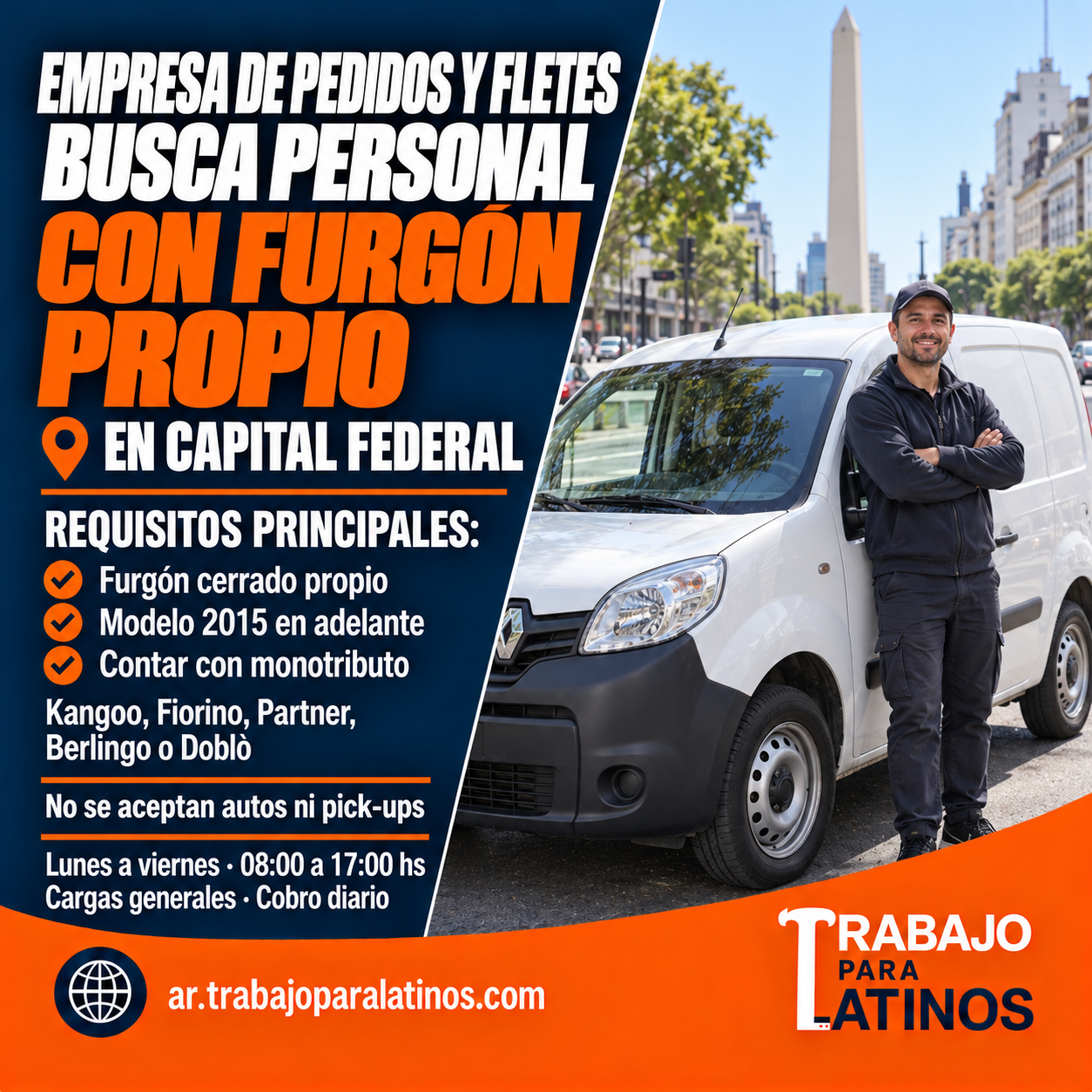 trabajo con furgón propio en Capital Federal